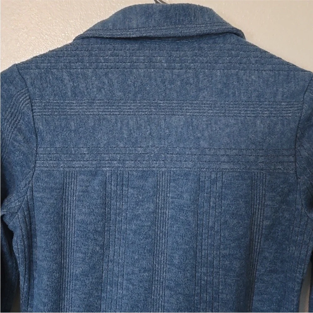 Pilcro Brushed Buttondown Petrol Cardigan Sweater, Size Large - Picture 6 of 8